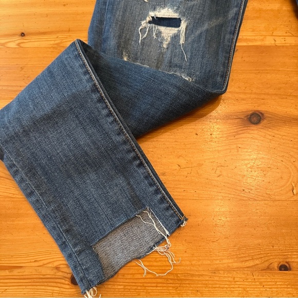 American Eagle outfitters Super Stretch Super Low Legging Ripped Raw Edges 6 - Picture 2 of 13